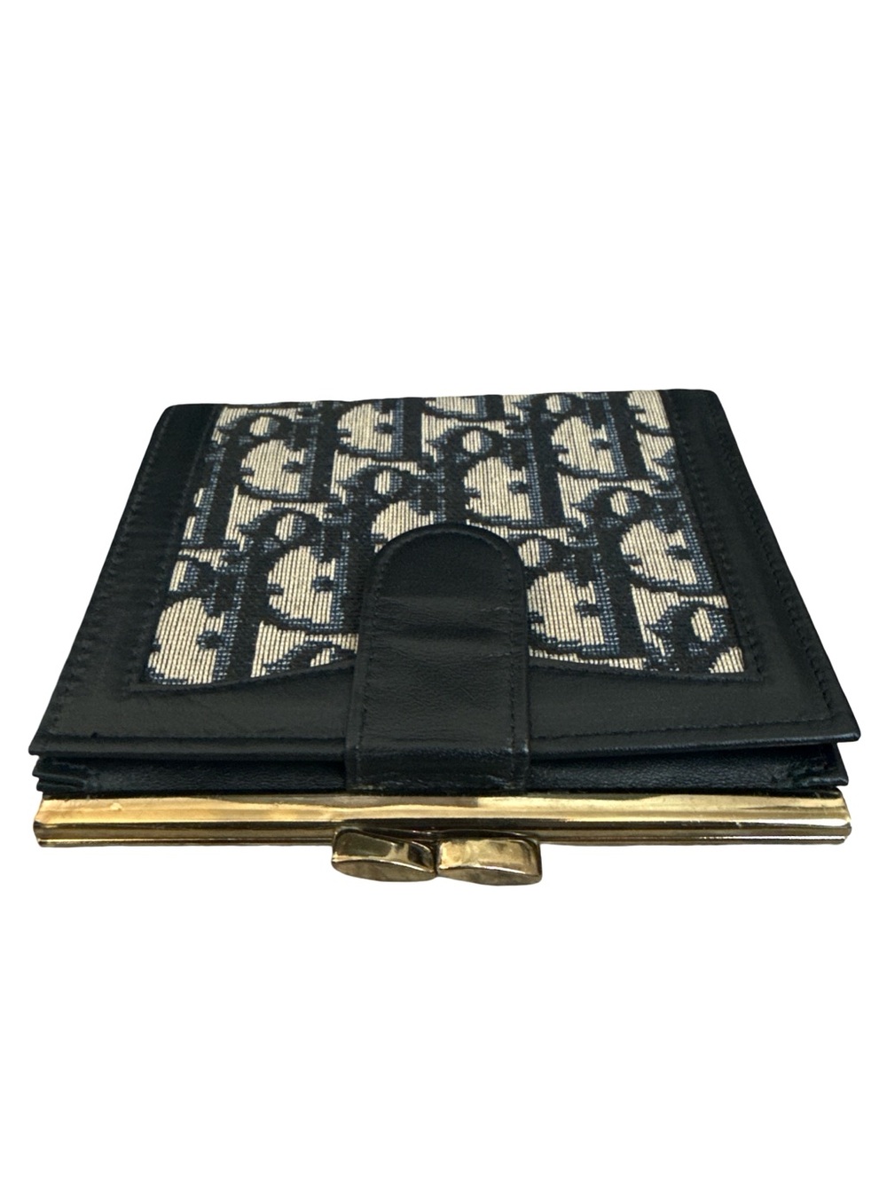 Authentic Dior Black Leather Card Holder with Gold Logo - Picture 10 of 15